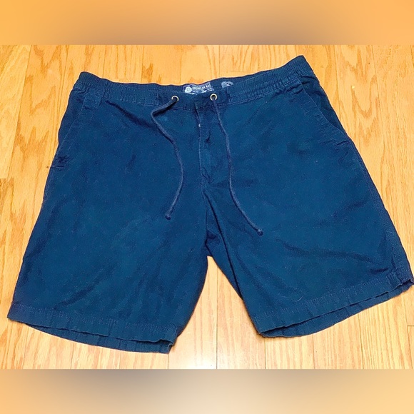 Men’s 36 Slim Fit Navy Blue AMERICAN RAG Snap Closure Zip Fly Drawstring Shorts - Picture 6 of 16